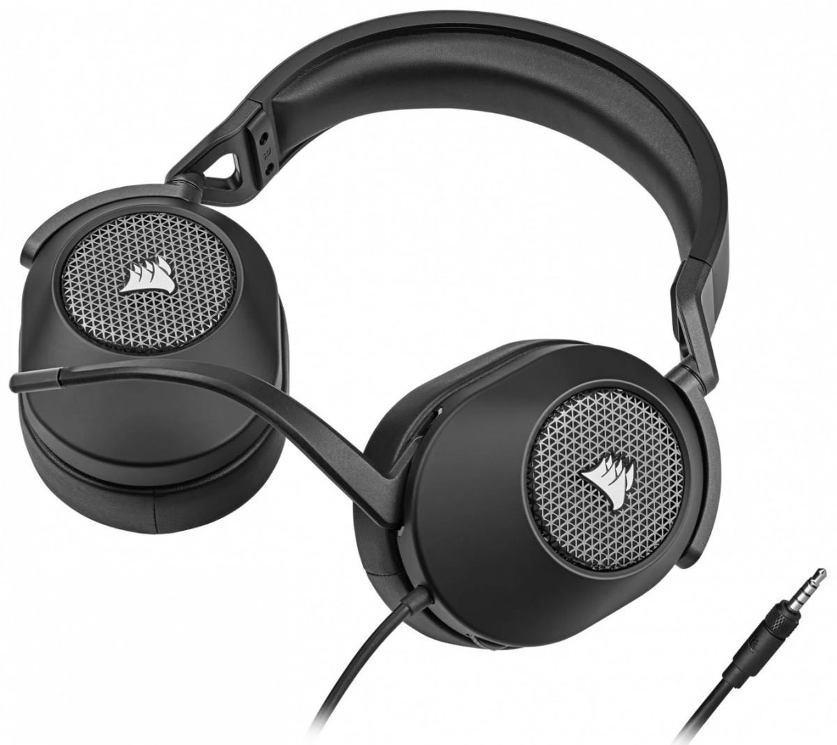 Corsair HS65 žaidimų ausinės, su laidu, Anglies pluošto spalvos