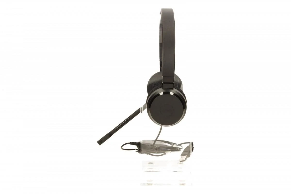 Ausinės JABRA EVOLVE 20 MS Stereo USB su lankeliu ant galvos triukšmo slopinimas USB jungtis su užtildymo mygtuku ir garsumo valdymu ant laido