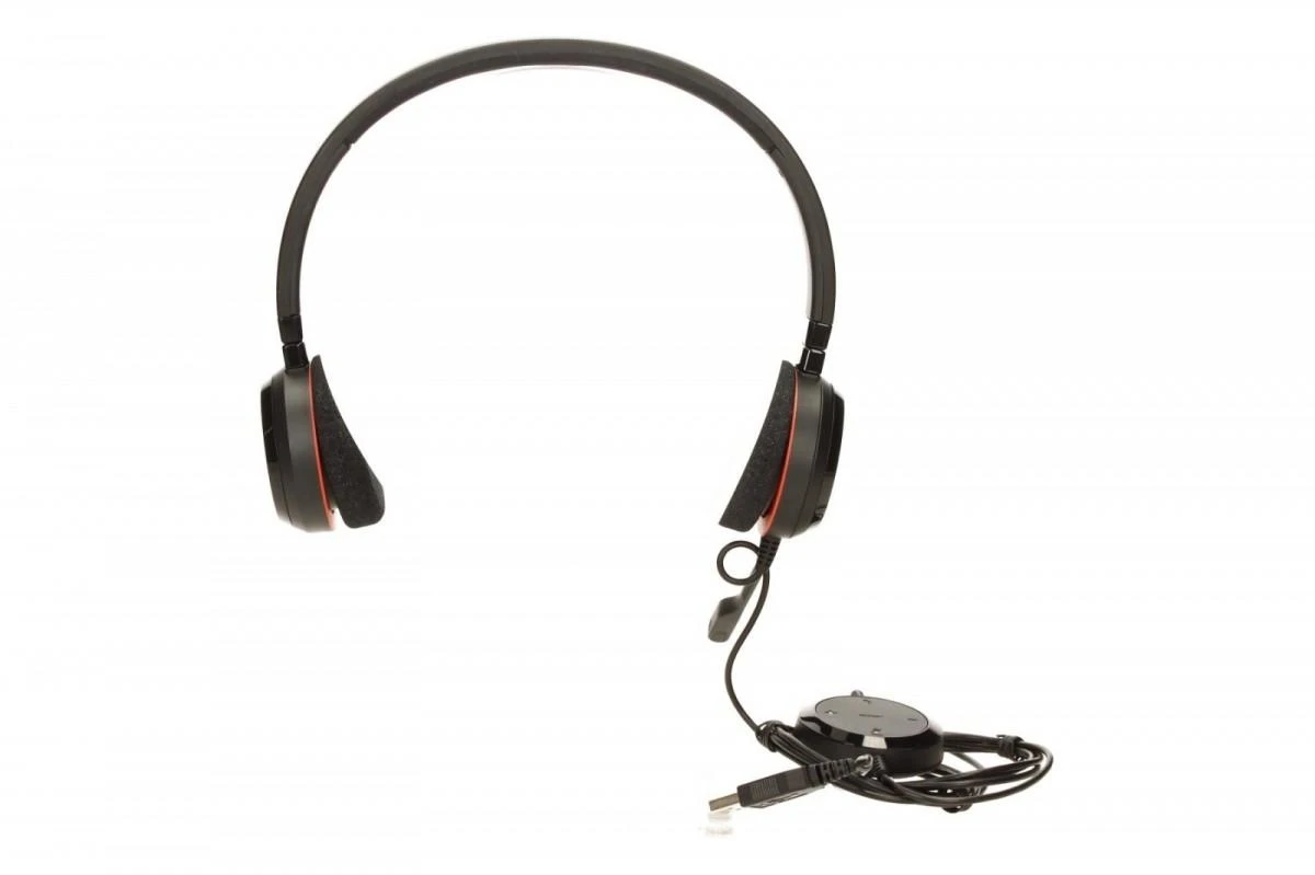 Ausinės JABRA EVOLVE 20 MS Stereo USB su lankeliu ant galvos triukšmo slopinimas USB jungtis su užtildymo mygtuku ir garsumo valdymu ant laido