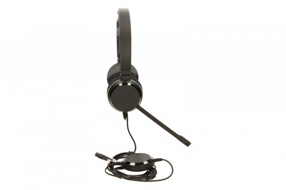 Ausinės JABRA EVOLVE 20 MS Stereo USB su lankeliu ant galvos triukšmo slopinimas USB jungtis su užtildymo mygtuku ir garsumo valdymu ant laido