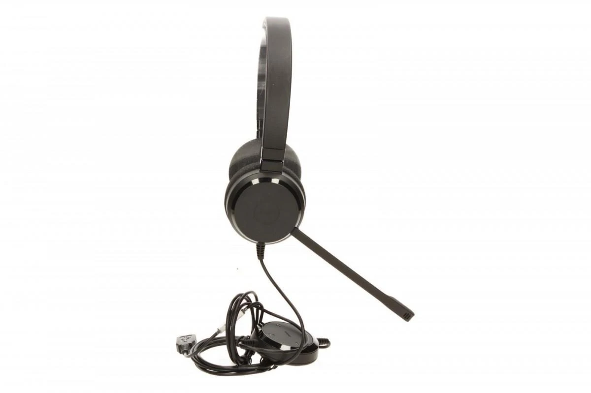 Ausinės JABRA EVOLVE 20 UC Stereo USB su lankeliu ant galvos triukšmo slopinimas USB jungtis su užtildymo mygtuku ir garsumo valdymu ant laido
