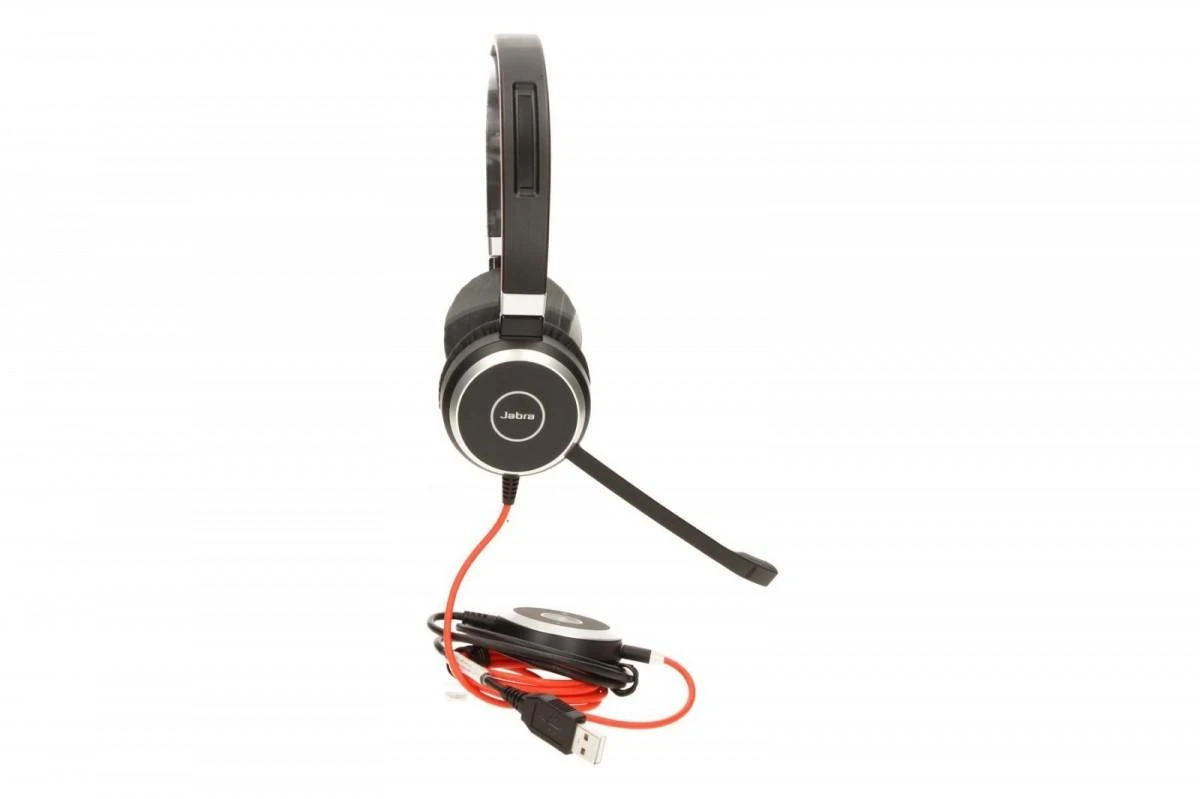 JABRA EVOLVE 40 UC Stereo USB su lankeliu ant galvos triukšmo slopinimas USB jungtis with užtildymo mygtukas ir garsumo valdymu ant laido