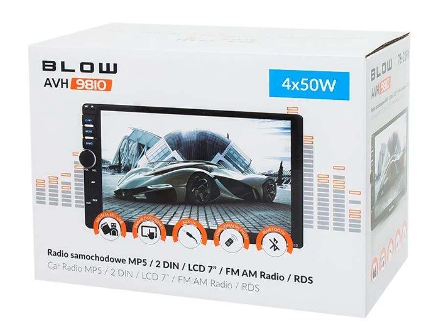 Automagnetola Blow Radijas AVH-9810 2DIN 7"