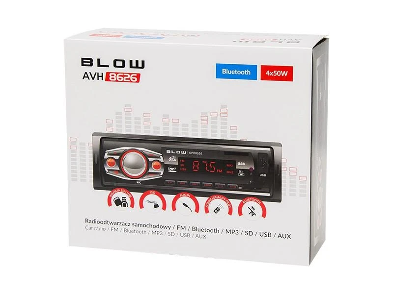Automagnetola BLOW AVH-8626 pakuotė