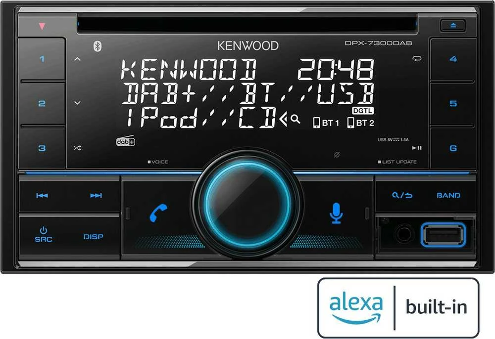 Automagnetola Kenwood, DPX-7300DAB 2-DIN USB/CD MP3 magnetola su AUX