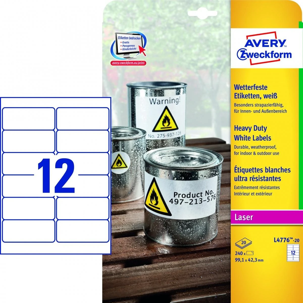 Avery Zweckform Heavy Duty 99,1 x 42,3 mm
