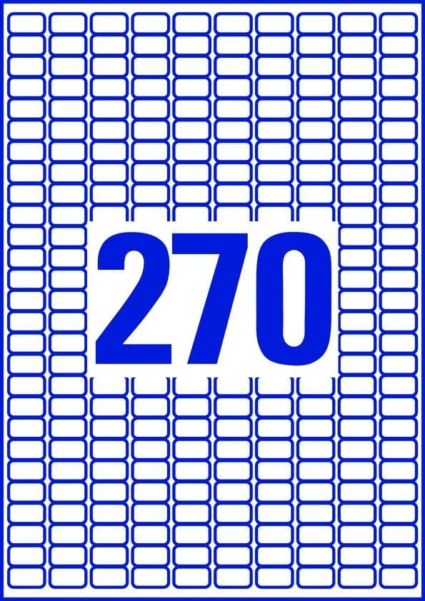 Lipnios etiketės Avery Zweckform, A4, 17.8x10mm, 270 etikečių lape, 25 lapai