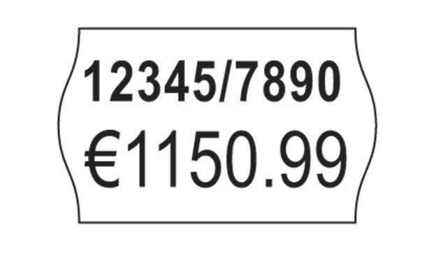 Avery Rulonėlyje kainų etiketės dvieiliui ženklintuvui; visam laikui; 1200 etikečių / ritinys; 10 ritinių/pak.; 16 x 26 mm, balta