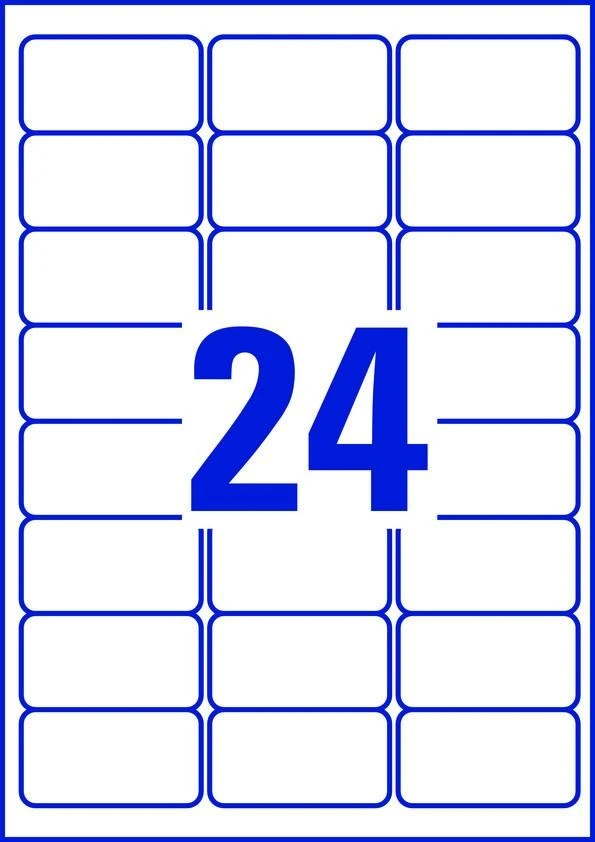 Avery Zweckform itin atsparus A4 63,5x33,9mm balta