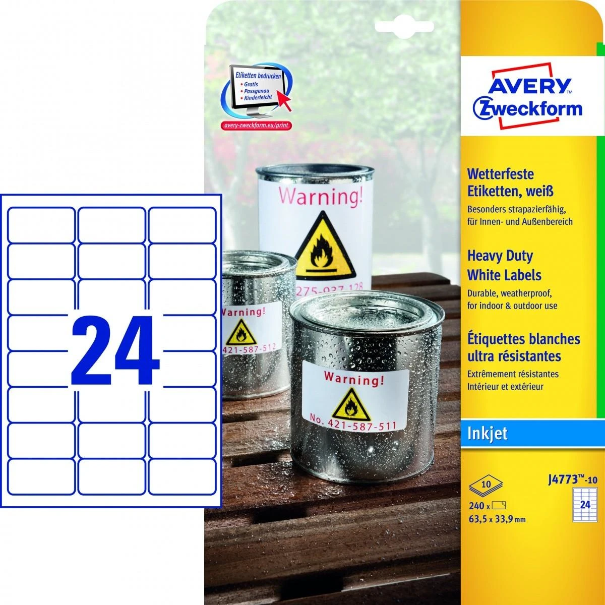 Avery Zweckform Heavy Duty A4 210 x 148 mm