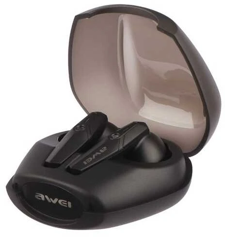 AWEI Bluetooth 5.3 T25 TWS ausinės + docking station juodos spalvos