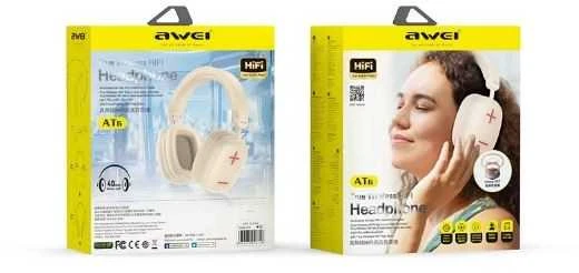 Awei AT6 Bluetooth ausinės pakuotė
