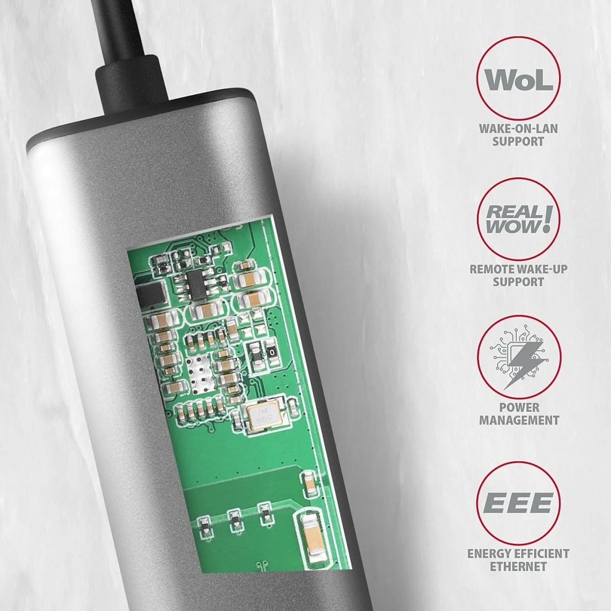Axagon ADE-25RC SUPERSPEED USB-C 2.5 GIGABIT ETHERNET Kompaktiškas aliuminio USB-C 3.2 Gen 1 2.5 Gigabit Ethernet 10/100/1000/2500 Mbit adapteris su automatiniu diegimu.