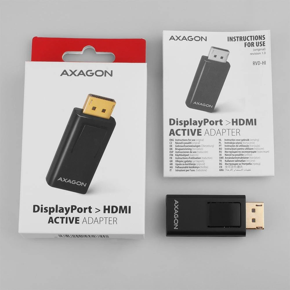 AXAGON RVD-HI, DisplayPort -> HDMI mažinimas / mini adapteris, FullHD