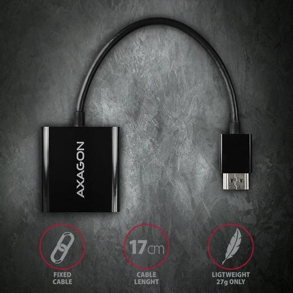 AXAGON RVH-VGN, HDMI -> VGA mažinimas / adapteris, FullHD