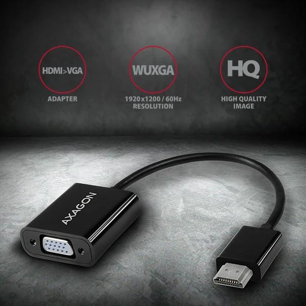 AXAGON RVH-VGN, HDMI -> VGA mažinimas / adapteris, FullHD