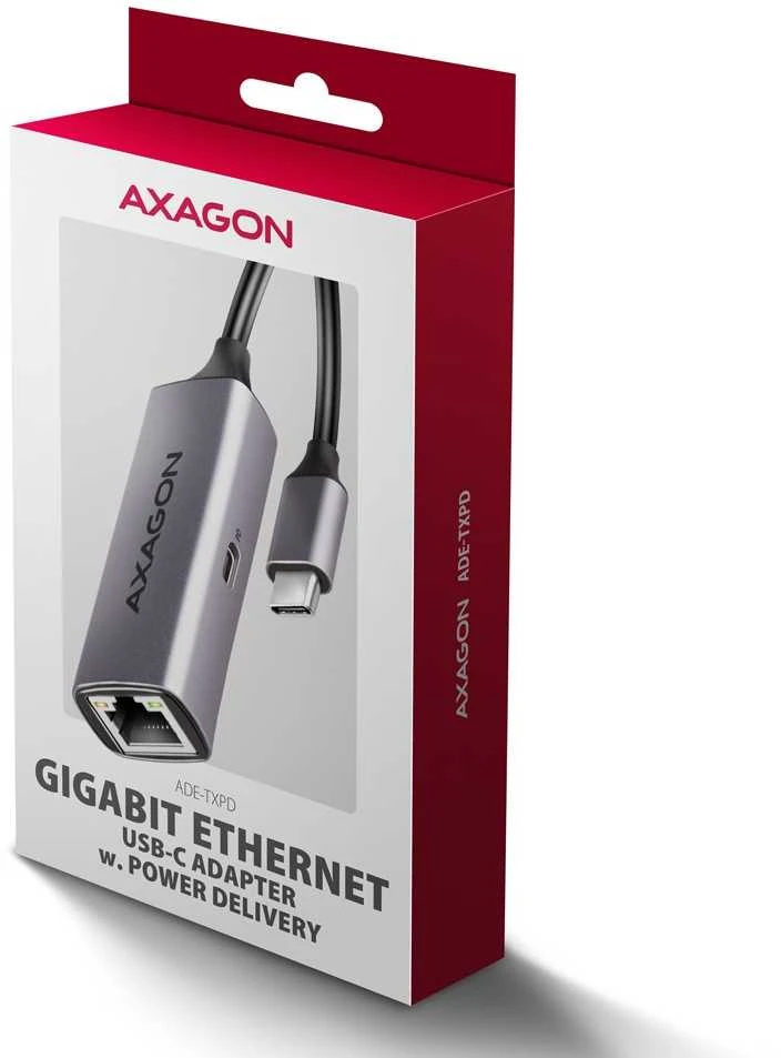 AXAGON | ADE-TXPD USB-C Gigabit Ethernet adapteris su PD 100W