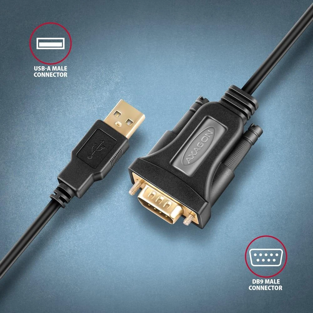 Axagon ADS-1PQN USB > SERIAL ADVANCED ACTIVE ADAPTER