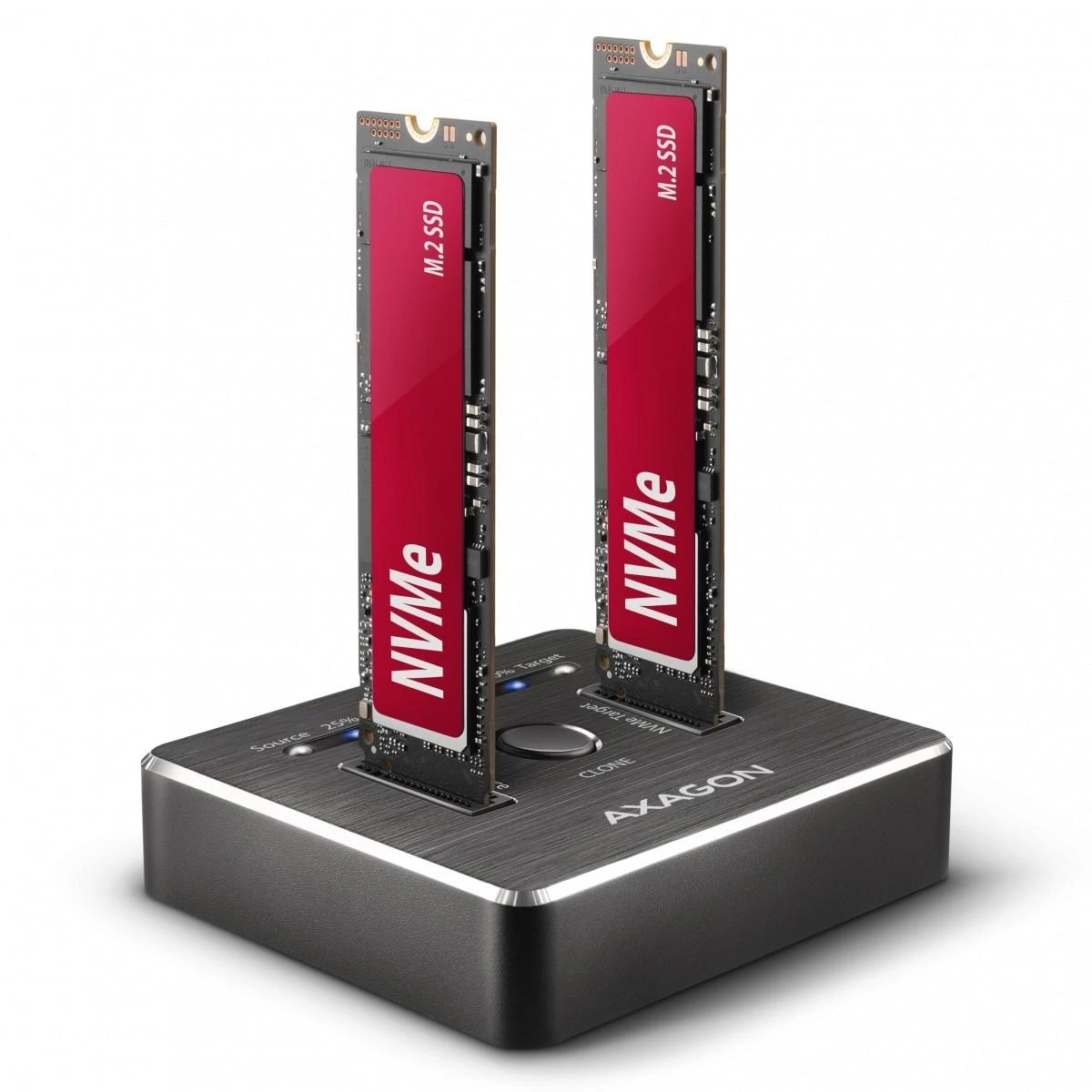 AXAGON | USB-C 3.2 Gen2 – 2x NVMe CLONE DUAL SDD doko stotis | ADSA-M2C