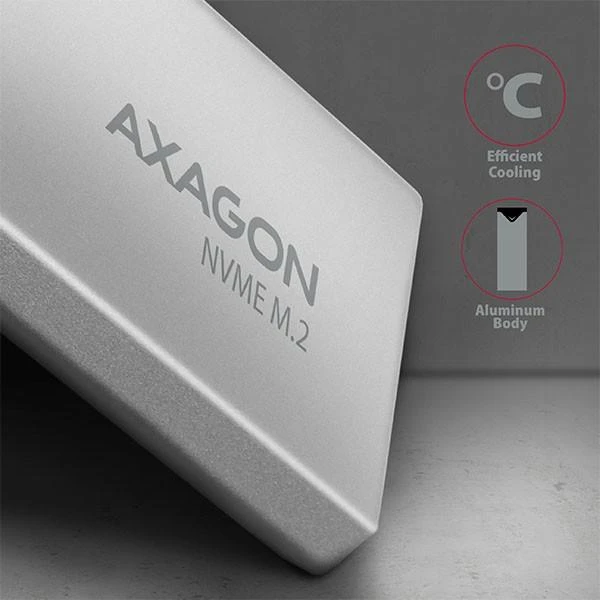 Dėklas SSD diskui Axagon USB-C 3.2 M.2 NVMe