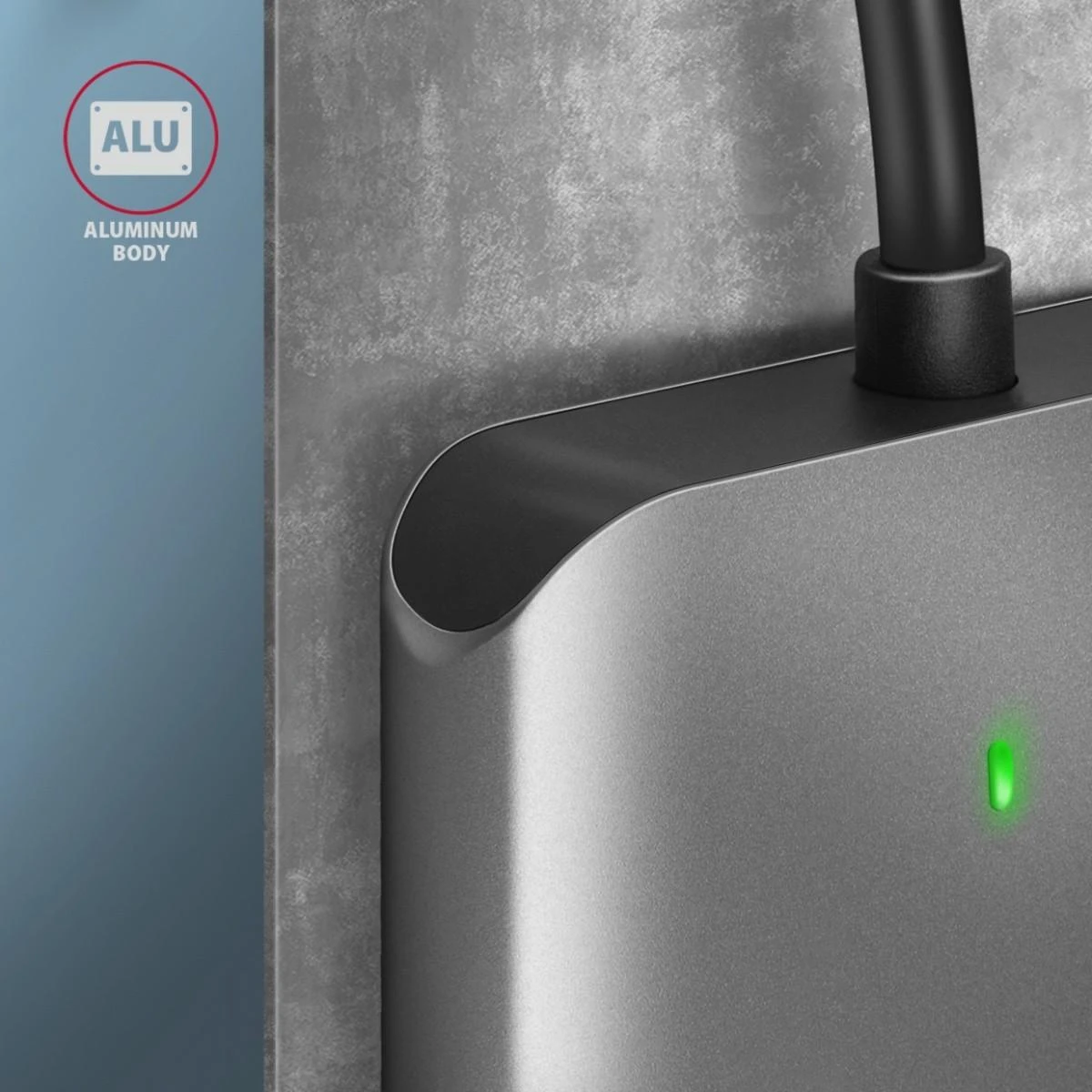 Axagon aliuminio didelės spartos USB-C 3.2 Gen 1 atminties kortelių skaitytuvas. 3 lizdai, UHS-II.