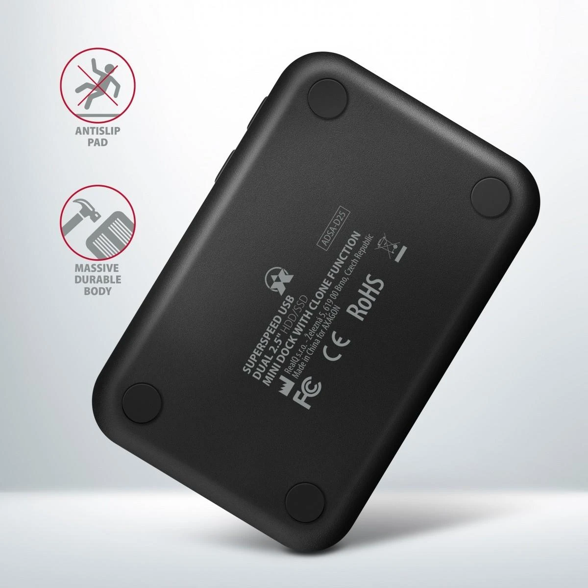AXAGON | SuperSpeed USB DUAL 2,5" SSD / HDD MINI dokas | ADSA-D25