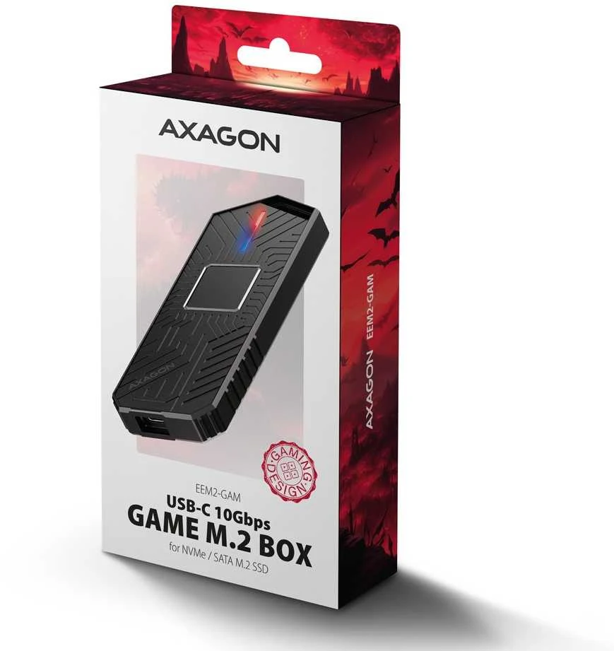 AXAGON EEM2-GAM SSD dėžutė pakuotėje