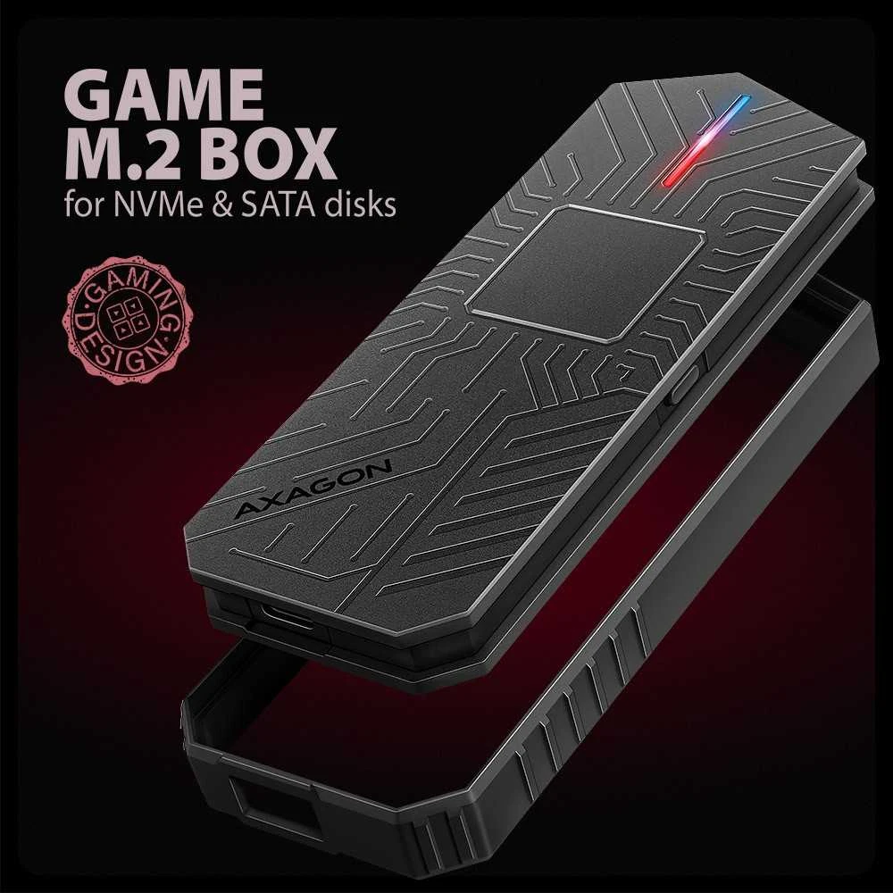 AXAGON M.2 SSD dėžutė su LED indikatoriumi