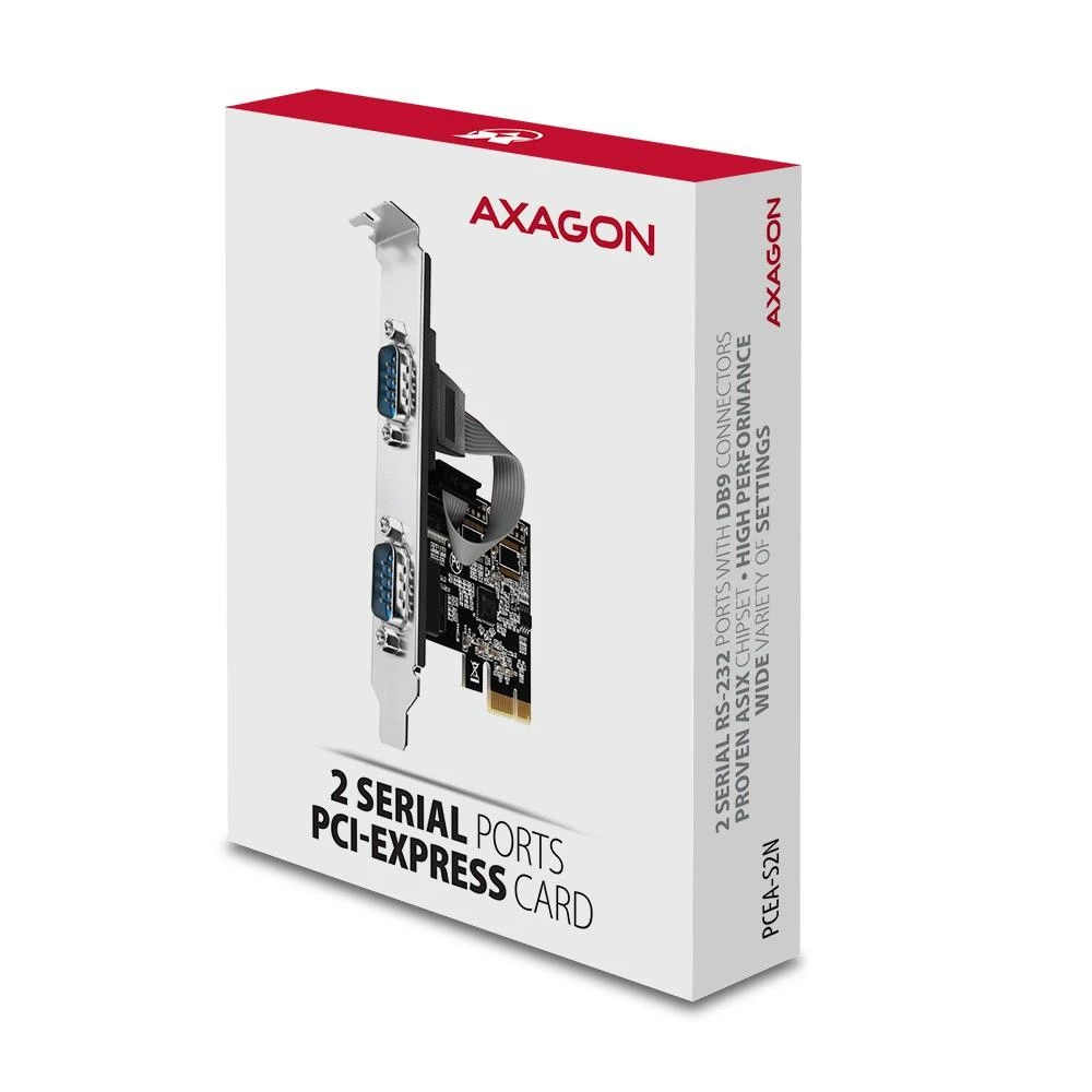AXAGON PCI-Express kortele su dviem 250 kbps serijos jungtys | PCEA-S2N
