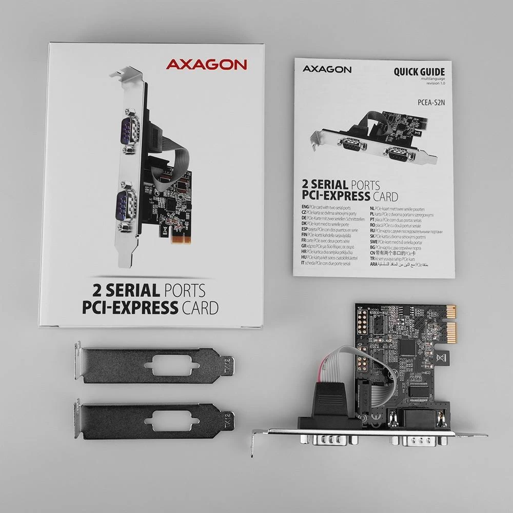 AXAGON PCI-Express kortele su dviem 250 kbps serijos jungtys | PCEA-S2N
