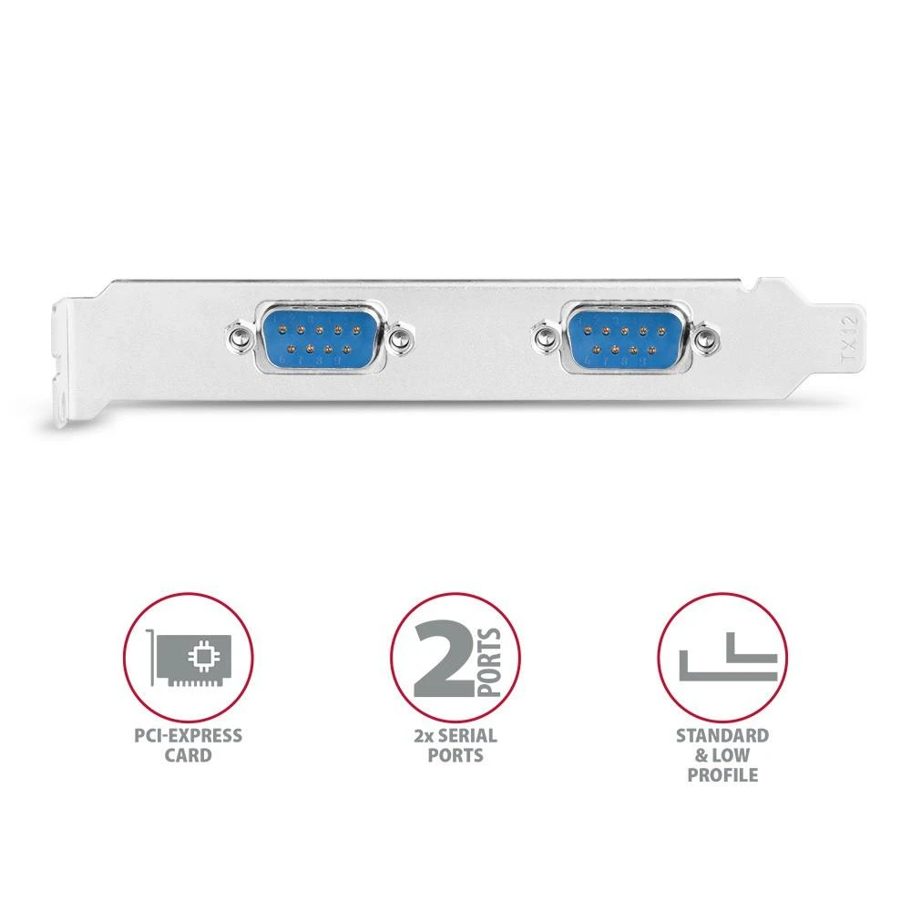AXAGON PCI-Express kortele su dviem 250 kbps serijos jungtys | PCEA-S2N