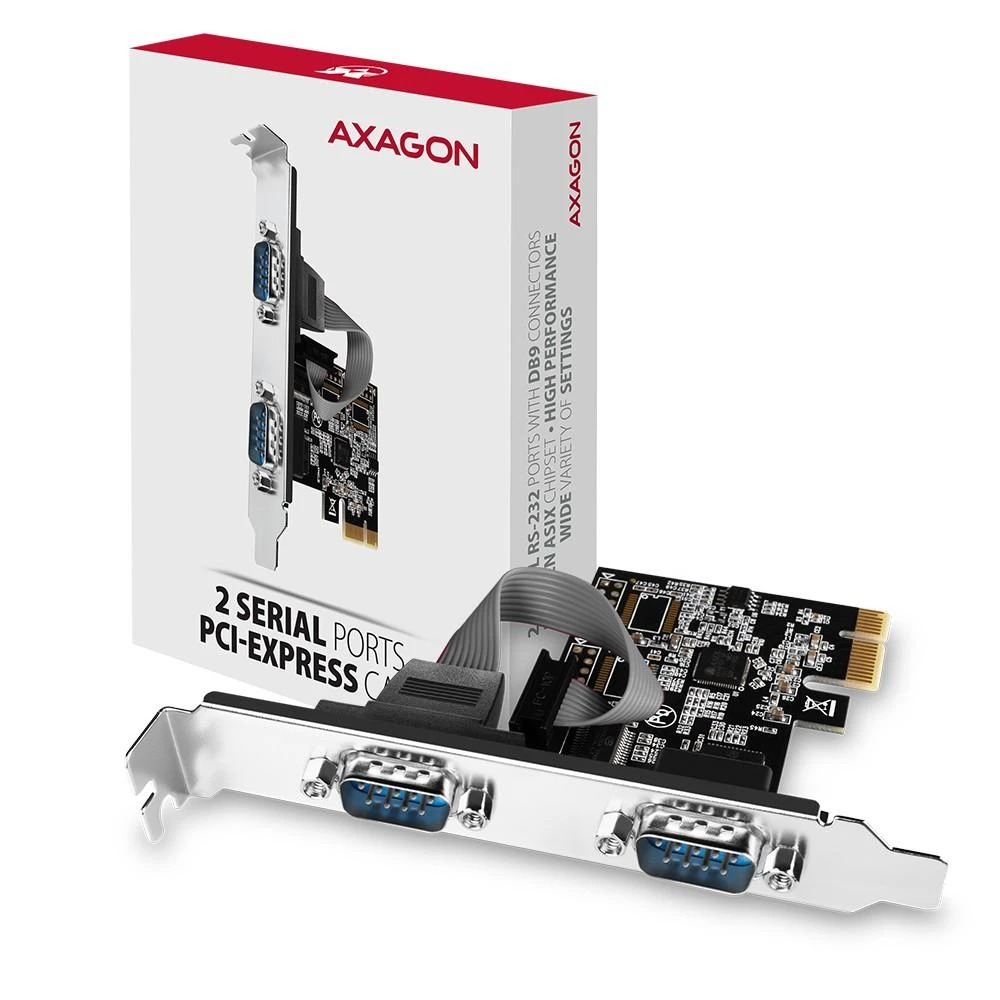 AXAGON PCI-Express kortele su dviem 250 kbps serijos jungtys | PCEA-S2N