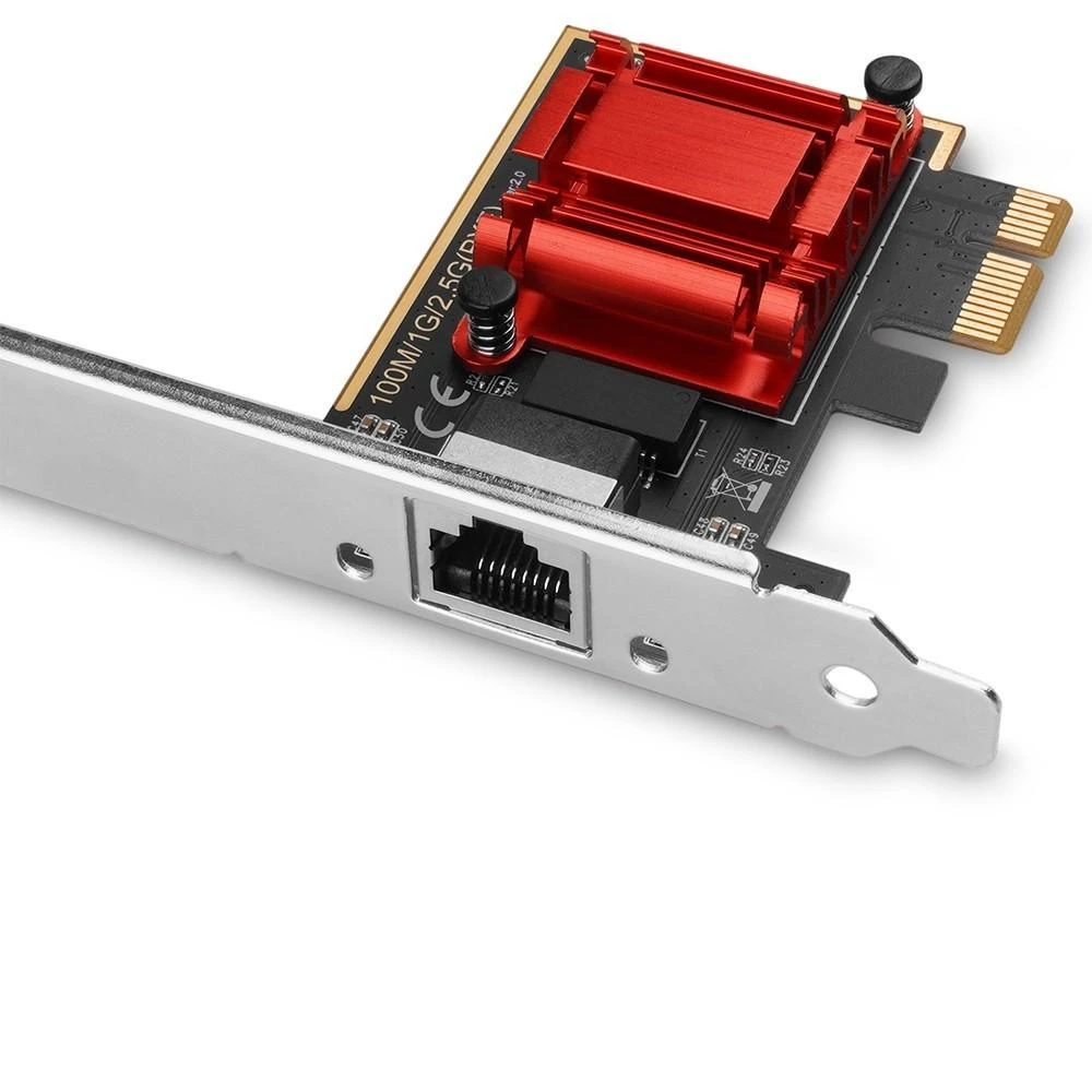 Axagon PCI-Express tinklo plokštė su 2,5 Gbit/s perdavimo sparta ir PXE palaikymu.