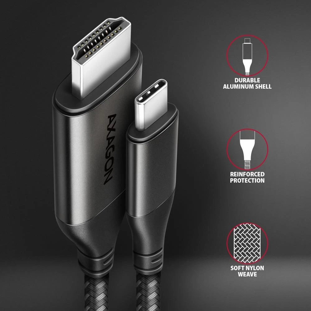 AXAGON | Aktyvus keitiklis | USB-C į HDMI | 1,8 m