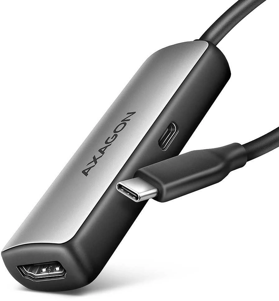 AXAGON RVC-HI8KPD USB-C - HDMI 2.1 adapter, 8K/60Hz, 4K/144Hz, HDR10+, PD 100W