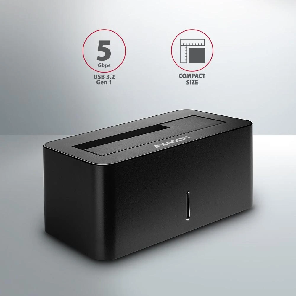 AXAGON | USB 3.0-1x SATA 6G HDD Dock Station, Juodas | ADSA-SN