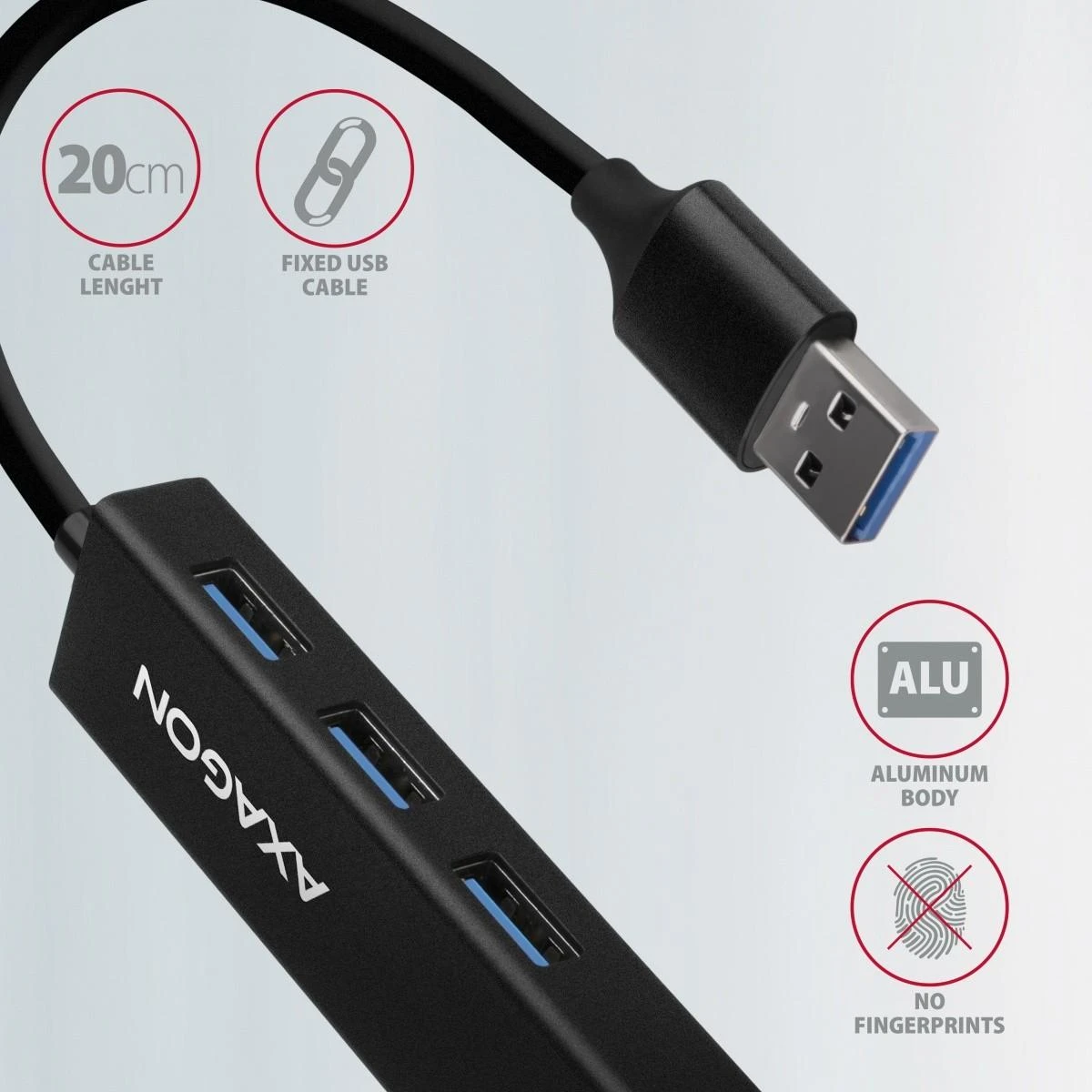 AXAGON SuperSpeed USB-A šakotuvas ir Gigabit LAN | HMA-GL3A