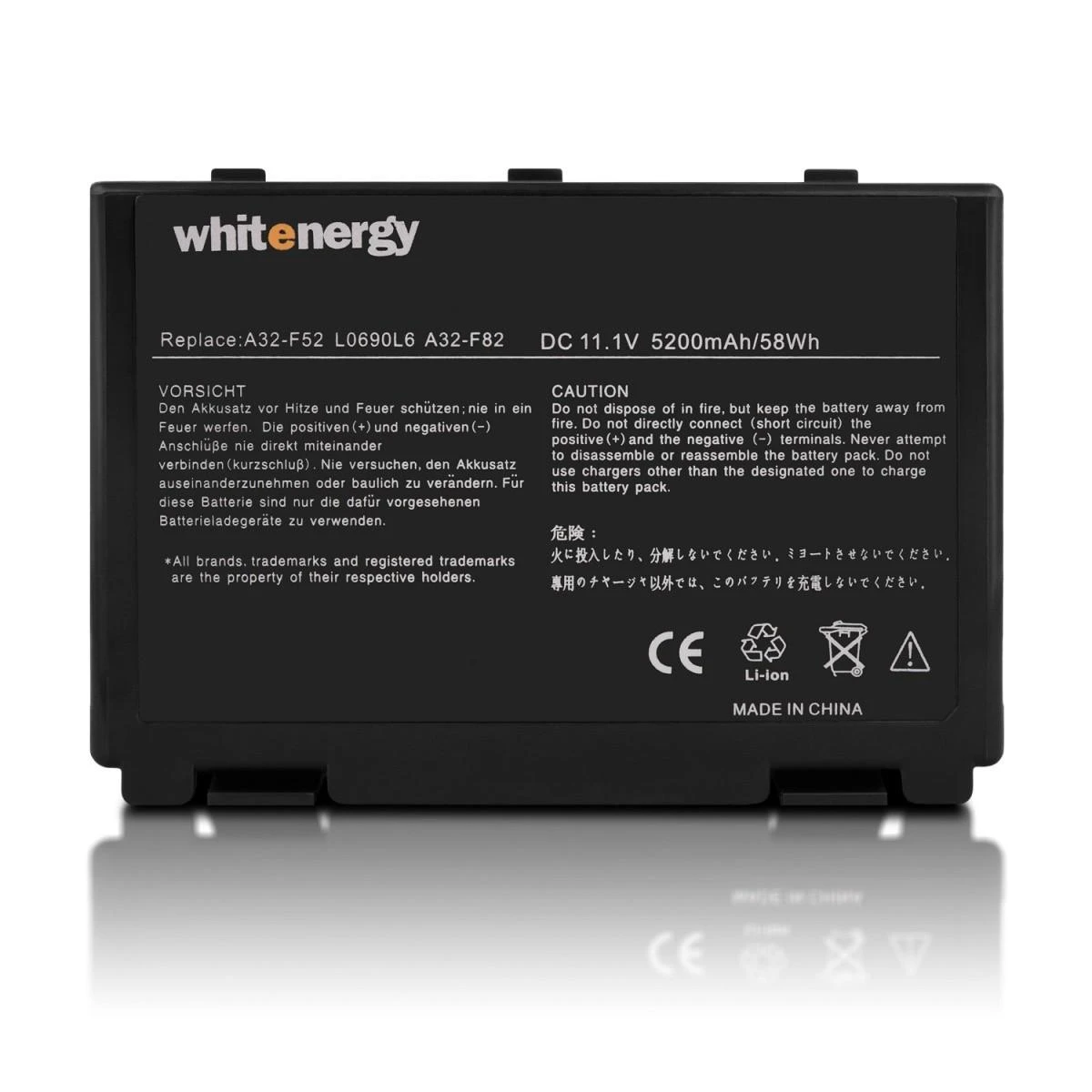 WHITENERGY 03289 Whitenergy Premium Baterija Asus A32-F52 11.1V Li-Ion 5200mAh