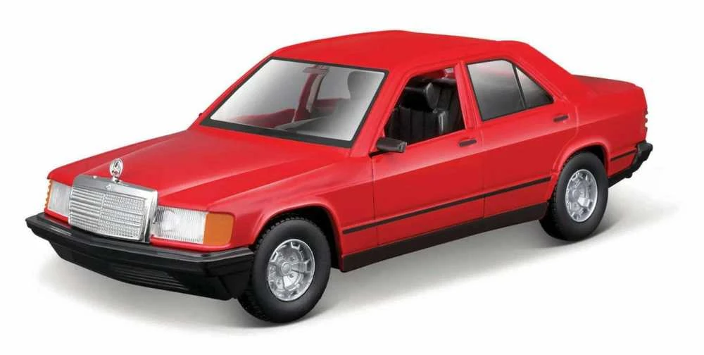Bburago BBU 1:24 1987 Mercedes-Benz 190E Raudona 21103RD