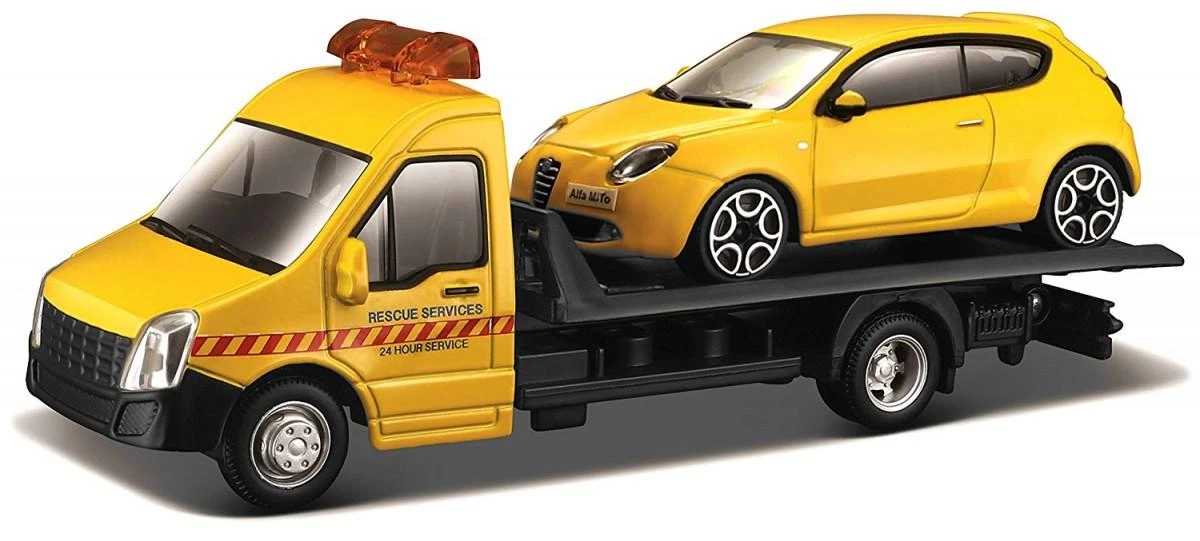 BBURAGO 1/43 Street Fire vilkikas Platforminis transportas, assort., 18-31400