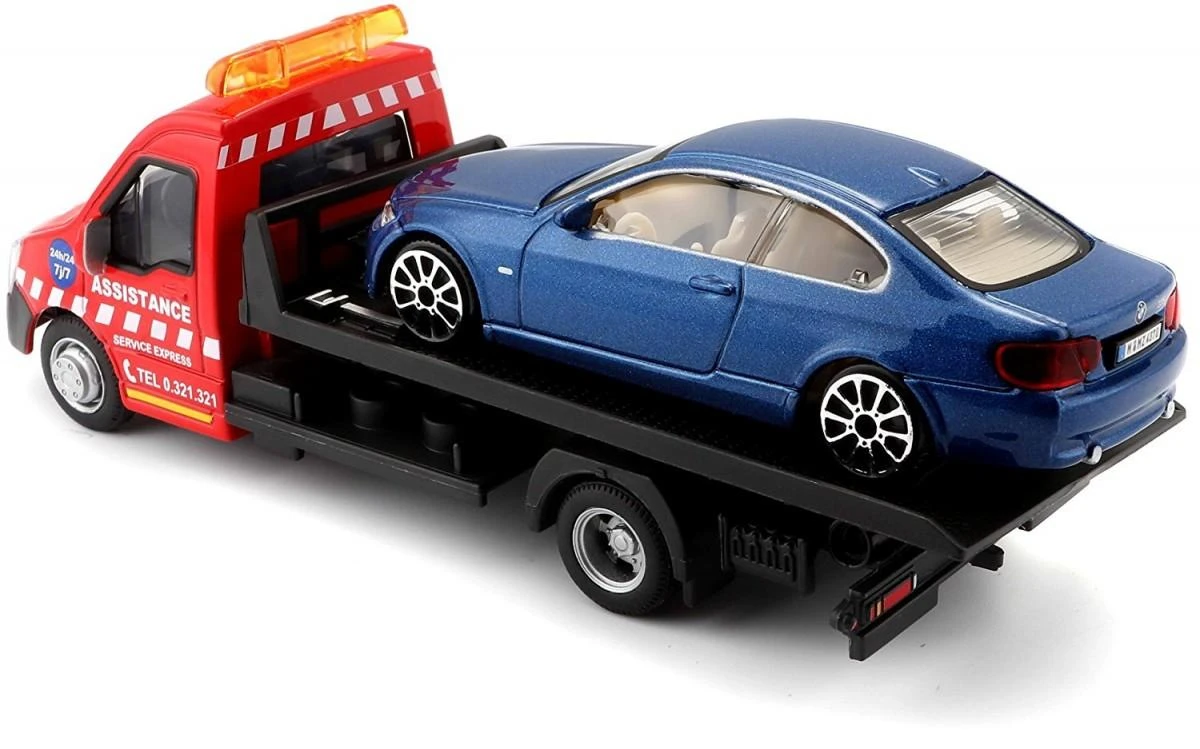 BBURAGO 1/43 Street Fire vilkikas Platforminis transportas, assort., 18-31400