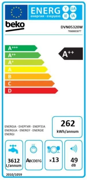 Indaplovė BEKO DVN05320W