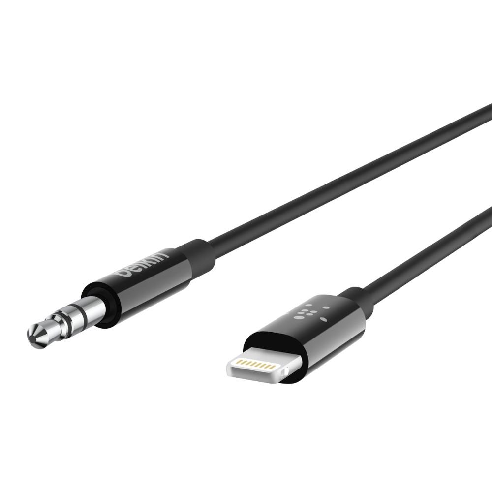 Belkin Lightning iki 3,5 mm kabelis AV10172bt03-BLK Juodas