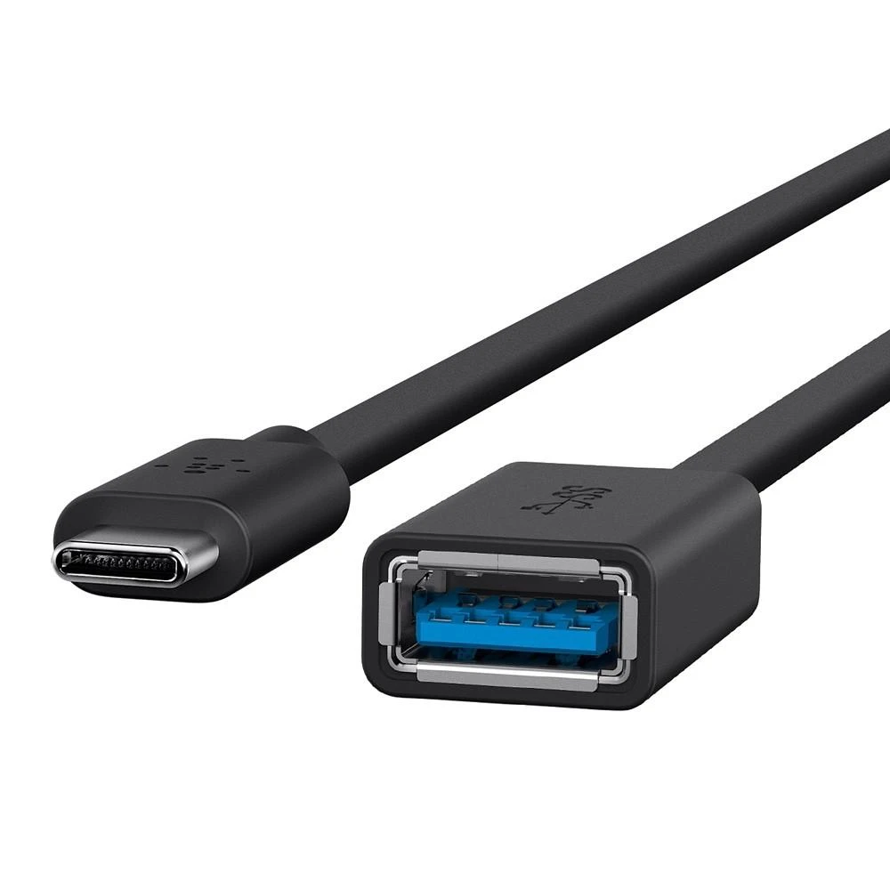 Belkin F2CU036BTBLK USB-C - USB-A 0.14m juoda M/F