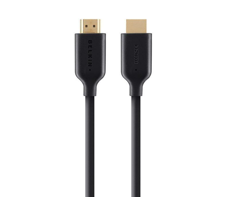 BELKIN CABLE,HDMI,M/M,2M,DIDELIS GREITIS su ETHERNETU,Juodas,Auksinis
