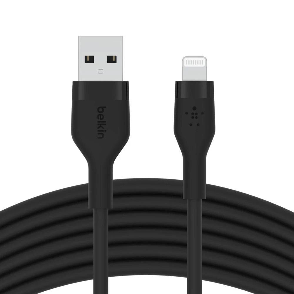 Belkin Flex Lightning/USB-A 1m MFI sertifikatas, juodas CAA008bt1MBK