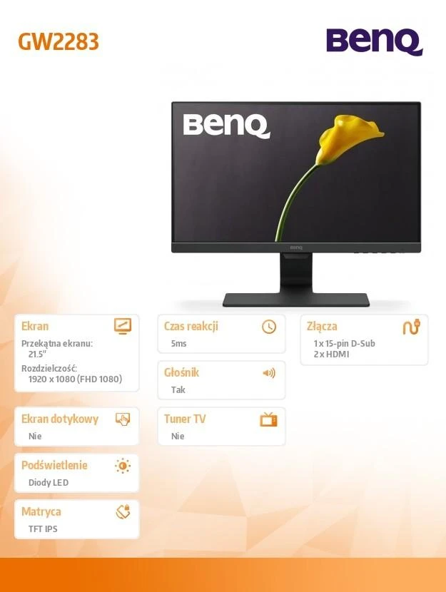 Monitorius BENQ TFT GW2283 22 colių 16:9 Full HD