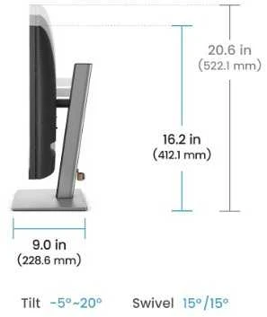 Monitorius BENQ RD240Q 24,1 colio IPS WQXGA 60Hz 300cd/m2 5ms HDMI DP USB3.2x3 USB Type C PD90W Garsiakalbiai Pivot
