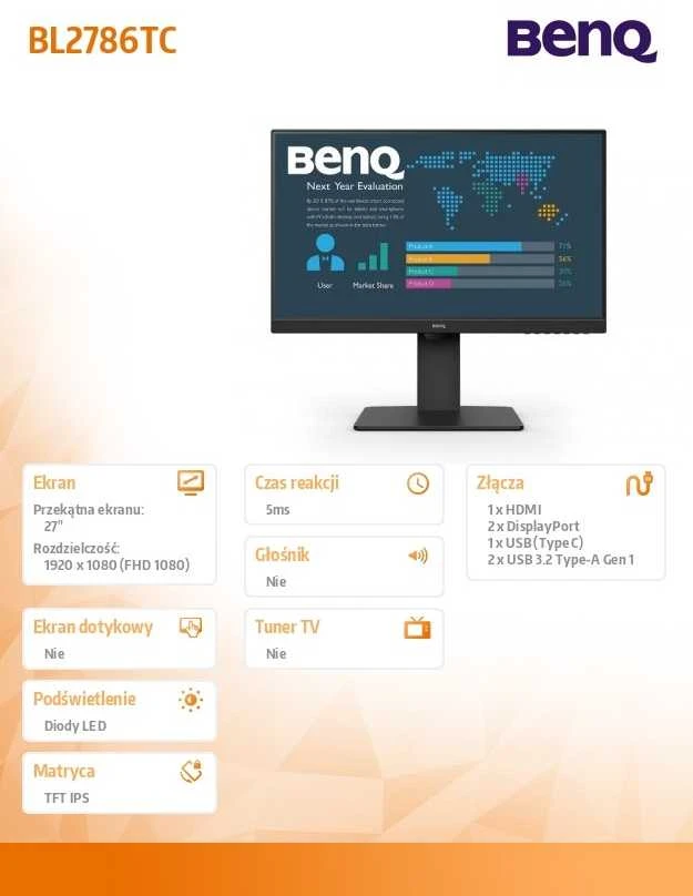 Monitorius Benq BL2786TC | 27 " | IPS | 16:9 | 100 Hz | 5 ms | 1920 x 1080 pikselių | 250 cd/m² | HDMI jungtys quantity 1 | Juodas | Garantija 36 mėn.