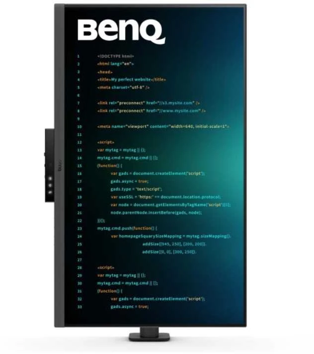 Monitorius BENQ RD320UA 31,5 colio IPS 4K 400cd/m2 5ms HDMI2.0x2 DP USB-C PD90W Huba USB garsiakalbiai Pivot